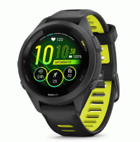 Forerunner 265S- Black Bezel and Case with Black/Amp Yellow Silicone Band- 010-02810-13 - Garmin